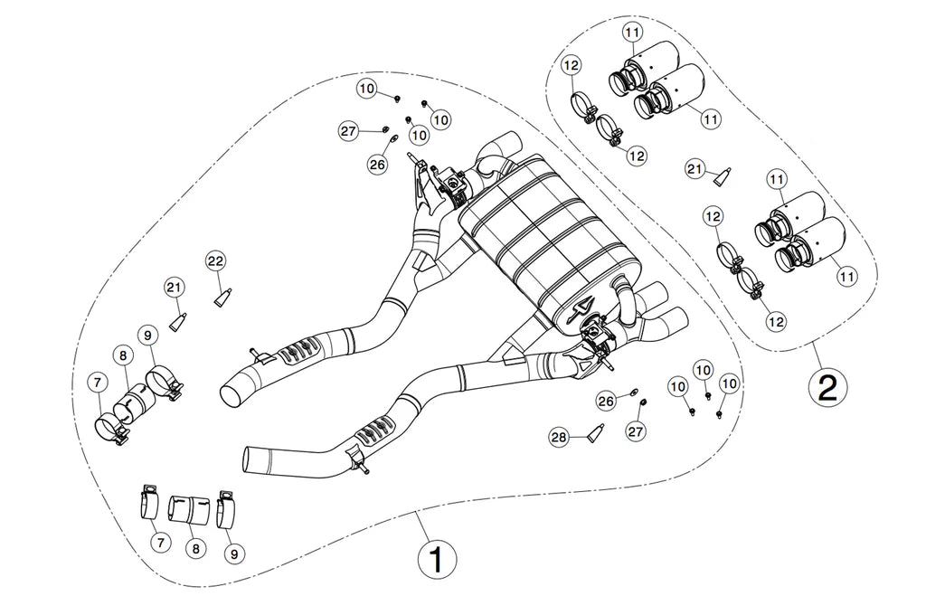 Akrapovic 14-17 BMW M3 (F80) Slip-On Line (Titanium) w/ Titanium Tips