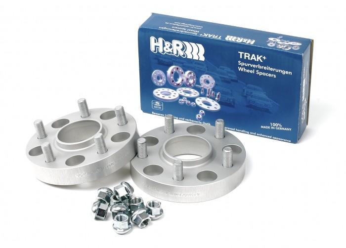 H&R Trak+ 15mm DR Wheel Spacers 5/120 Center Bore 72.5 Stud Thread 14x1.25 - Black