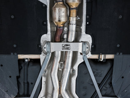 AWE TRACK EDITION CATBACK EXHAUST F8X (DIAMOND BLACK TIPS)