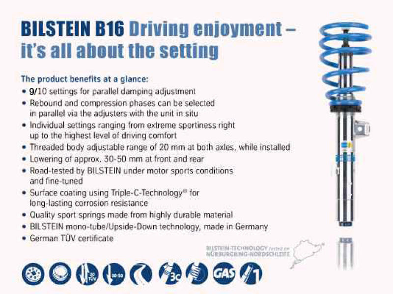 BILSTEIN B16 (PSS10) COILOVERS